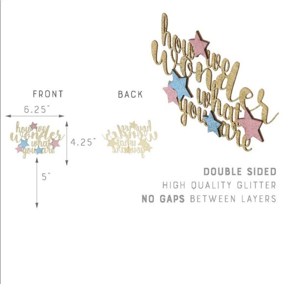 Brand New NWT Cake Topper Baby Gender Reveal - Picture 3 of 10